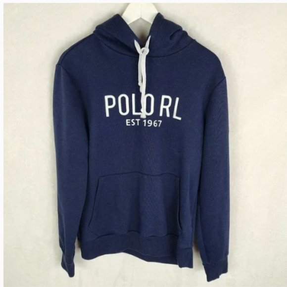 Polo by Ralph Lauren - Street Style Hooded Sweatshirt | Size XL | Navy Blue - Picture 6 of 6